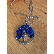 Lapis Lazuli Hayat Ağacı Kolye 80612540 Mor