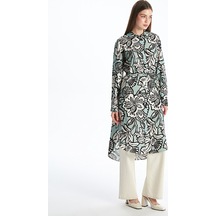 Lcwaıkıkı Classic Karışık Desenli Oversize Kadın Gömlek Tunik