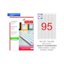 Tanex Tw-2095 30x12mm 100 Lü Lazer Etiketi