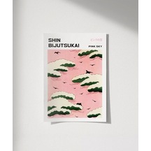 Çerçevesiz Poster Shin Bijutsukai Pembe Gökyüzü