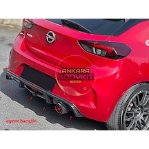Corsa F Ön Tampon Ek - Difüzör - Marşpiyel - Boyasız - Siyah - Plastik