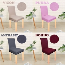 Bal Peteği Likralı Kumaş Yıkanabilir Tekli Sandalye Kılıfı-Örtüsü