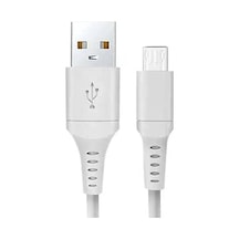 Hepu Nova Series Hp-nyk003 Usb-a To Micro Usb 3.1a Hızlı Şarj Ve Veri Transfer Kablosu 1 Metre Micro Usb Destekli Android Cihazlar Powerbank Ve Hoparlörler İle Uyumlu Beyaz