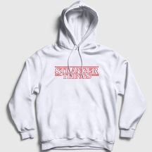 Presmono Unisex Logo Stranger Things Kapüşonlu Sweatshirt