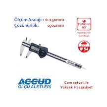 Accud 111-006-11 Dijital Kumpas 150Mm Ip54