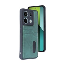 Xiaomi Redmi Note 13 Pro 5g Kılıf Sara Kartvizitli Deri Kılıf - Koyu Yeşil 0.2M-Çok Renkli