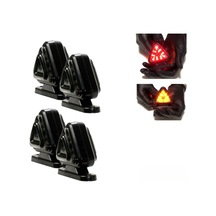 Ahmet Otomotiv 4 Adet Füme Dark Model Üçgen Takoz Sarı-kırmızı 12volt-24volt