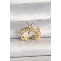 Mey İthalat Pirinç Gold Renk Ayarlanabilir Ziron Taşlı Kadın Yüzük - Özel Seri Meyeb67a214da645556f6eb071b78 Altın
