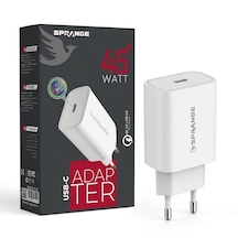 Sprange Pt-45s 45w Type-c Hızlı Şarj Adaptörü Qc 3.0 + Pd 3.0 Destekli Şarj Başlığı 45 W