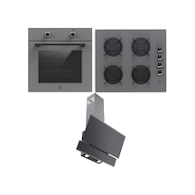 Narte OV200S - CG20060S - H10060SX Gri Ankastre Set