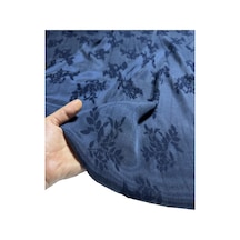 Jakarlı İpek Cupro Kumaş En 120 Cm Parlak Dökümlü Elbise, Gömlek, Kimono, Takım Ve Pantolon 1200 -9 Mavi