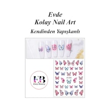 Nail Art Sticker Kendinden Yapışkanlı, Tırnak Süsleme, Tırnak Dövmesi Stikır 2325 Çok Renkli-2325