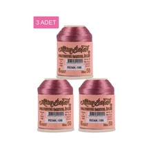 3 Adet Altınbaşak Oya Ve Dantel İpi 20 Gr - Royaleks - No: 186 Çok Renkli