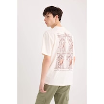 DeFacto %100 Pamuk Boxy Fit Bisiklet Yaka Sırt Baskılı Kısa Kollu Tişört D9344AX25SPER83 DeFacto %100 Pamuk Boxy Fit Bisiklet Yaka Sırt Baskılı Kısa Kollu Tişört D9344AX25SPER83