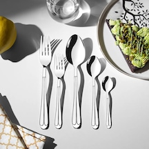 Nehir Saray Sade 6 Kişilik 30 Parça Çatal Kaşık Takımı Gümüş