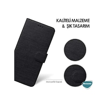 Galaxy A24 İçin Kılıf Fabric Book Wallet Gri Galaxy A24 İle Uyumlu Kılıf - Gri 50 x 22