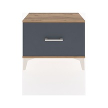 Arges Komodin Tek Çekmeceli 60x30x48 Çam-antrasit Atlas Çam