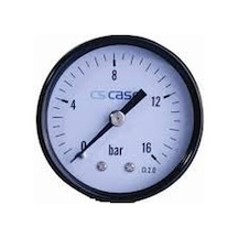 Manometre 50 - 0 10 Bar - Plastik Gövdeli - Arkadan Çıkışlı - Ca