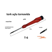 Tork Tornavida T6 Altıgen Tornavida T6 Elektronikçi Tornavida