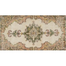 Eşsiz Anadolu Vintage Eskitme El Dokuma Halı 1,12 X 2,12 Cm 9029