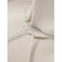 Krem Renkte Dökümlü Krep 145x315cm-10691 Krem