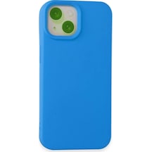 Newface Apple Apple iPhone Uyumlu  15 Kılıf Nano İçi Kadife Silikon - Mavi