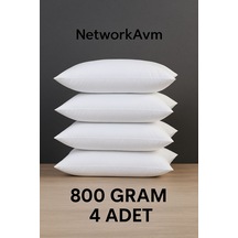 Premium Roll Pack Yıkanabilir Yüksek Yastık 800 Gr 4 Adet Beyaz