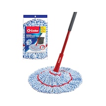 Microtwist Max Mikrofiber Bükümlü Paspas, 1 Ekstra Dolum İle Eller Serbest Sıkma Özellikleri Ekstra Büyük 45 Cm Paspas Başlığı Tüm Zemin Tiplerinde Güvenli Çok Renkli