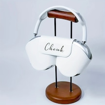 Fochsia Kişiselleştirilmiş Airpods Uyumlu Max Kılıfı Yumuşak Silikon Dayanıklı Çizilmeye Dayanıklı Beyaz