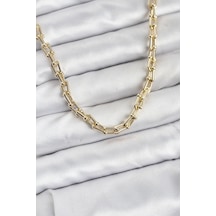 Gold Renk Pirinç Tifani Model Kadın Kolye Karışık Renk Gold Renk Pirinç Tifani Model Kadın Kolye Karışık Renk