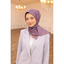 Silk Home Soft Eşarp 73077-02 Erguvan, Pudra, Taba