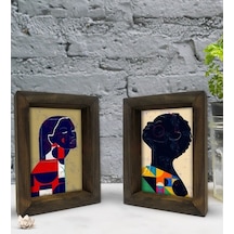 Bk Gift Dekoratif 2'Li Doğal Masif Ahşap Çerçeve 15X20Cm-13