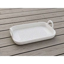 3d Baskı Çok Amaçlı Dekoratif Organizer Tepsisi - Masaüstü Düzenleyici, Banyo Ve Mutfak Saklama Tepsisi-beyaz Diğer