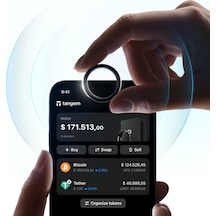 Tangem Wallet Ring Size 7 Kripto Para Cüzdanı Nfc-soğuk Cüzdan 1 Ring + 2 Cards