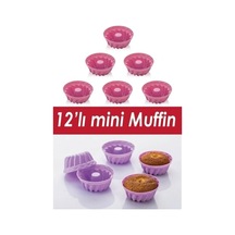 Baroness Mini Silikon Muffin Yanmaz Kek Kalıbı 12 Li Diğer