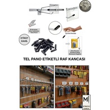 300 Adet 20 Cm Etiketli Kanallı Pano Kancası Koruma Kauçuklu Ekstra Güçlü Raf Askısı Raf Kancası Krom