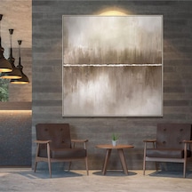 Modern Büyük Boy El Yapımı Yağlı Boya Tablo 115x115cm
