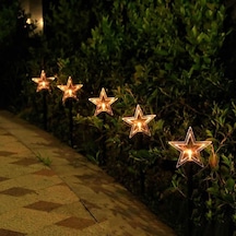 Bahçe Dekoru İçin 5-led Güneş Enerjili Işık Peyzaj Işığı Sarı Light Star