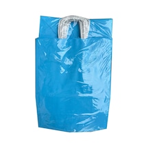 Büküm Saplı Kraft Kağıt Çanta Karton Hediyelik Poşet Torba - Mavi 2 - 31x41 Cm. - 25 Adetlik Paket