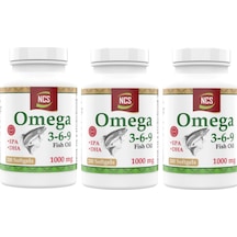 Omega 3 6 9 Balık Yağı 1000 Mg 200 Capsül X 3 Kutu 600 Capsül
