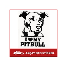 I Love My Pitbull Sticker Pitbull Sticker Köpek Araba Sticker