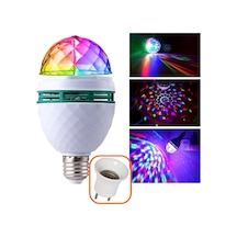 Renkli Disko Ampul Lambası Spot Led Ampul Dönen Disko Lambası Çok Renkli