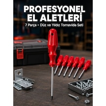Profesyonel 7 Parça Tornavida Seti Ergonomik Saplı El Aleti - Lisinya