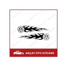 Alevli Volkswagen Sticker Volkswagen Oto Sticker Araba Sticker