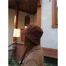 Shopiolog Kadın Peluş Bucket Şapka