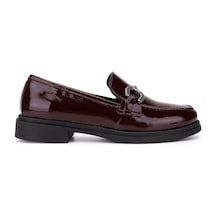 Tamer Tanca Kadın Hakiki Deri Bordo Loafer Ayakkabı 899 26101 Bn Ayk Sk25-26 K.bordo Rgn Bordo