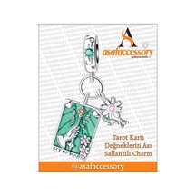 Tarot Kartı Değneklerin Ası Charm Gümüş