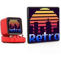 Divoom Ditoo Plus Kırmızı Bluetooth Hoparlör Ve Pixoo Max Led Ekran Seti