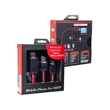 POWERMASTER HC-18 MHL KİT SAMSUNG S5 HDMI TV BAĞLANTI KABLOSU Siyah
