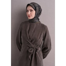 Armine İpek Eşarp 2027 Kış - 9631-32 Siyah Sarı Twill